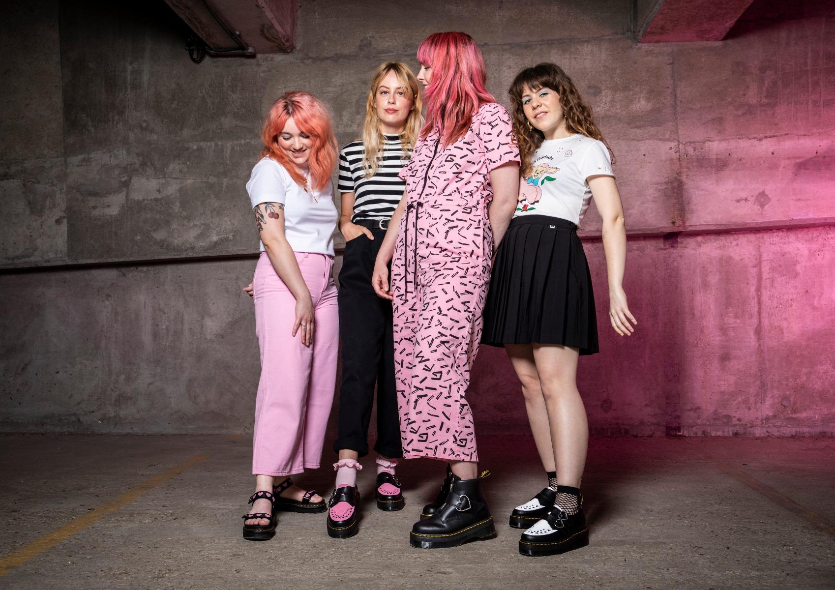 Lazy oaf doc martens pink deals